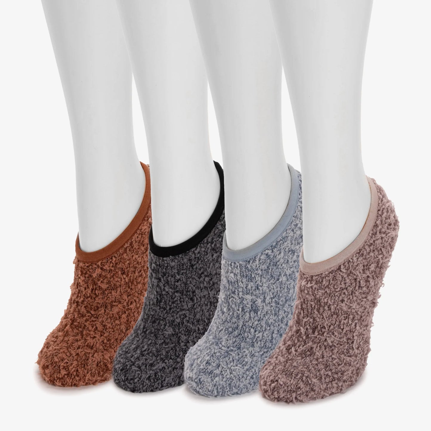 Women's Luxe Brushed Cozy Ballerina Footie 4 Pack