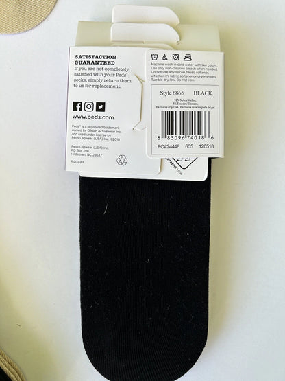 Peds Ultra Low Liner No Show Socks 3 Pairs Women's Size 8-12 Mesh Breathability