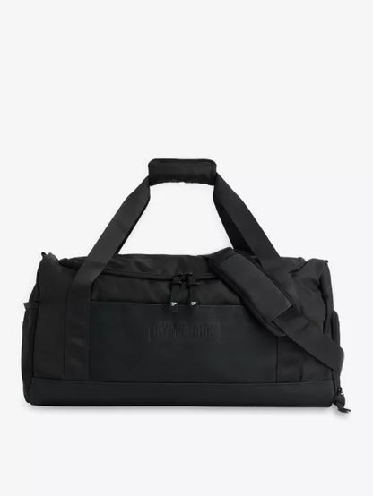 Gymshark - Twin top-handles, adjustable and detachable strap, contrast slip pocket and embossed branding at front, contrast mesh pocket at side, zipped pocket at side, branded at base, one main compartment, interior zipped pocket, lined (Black)