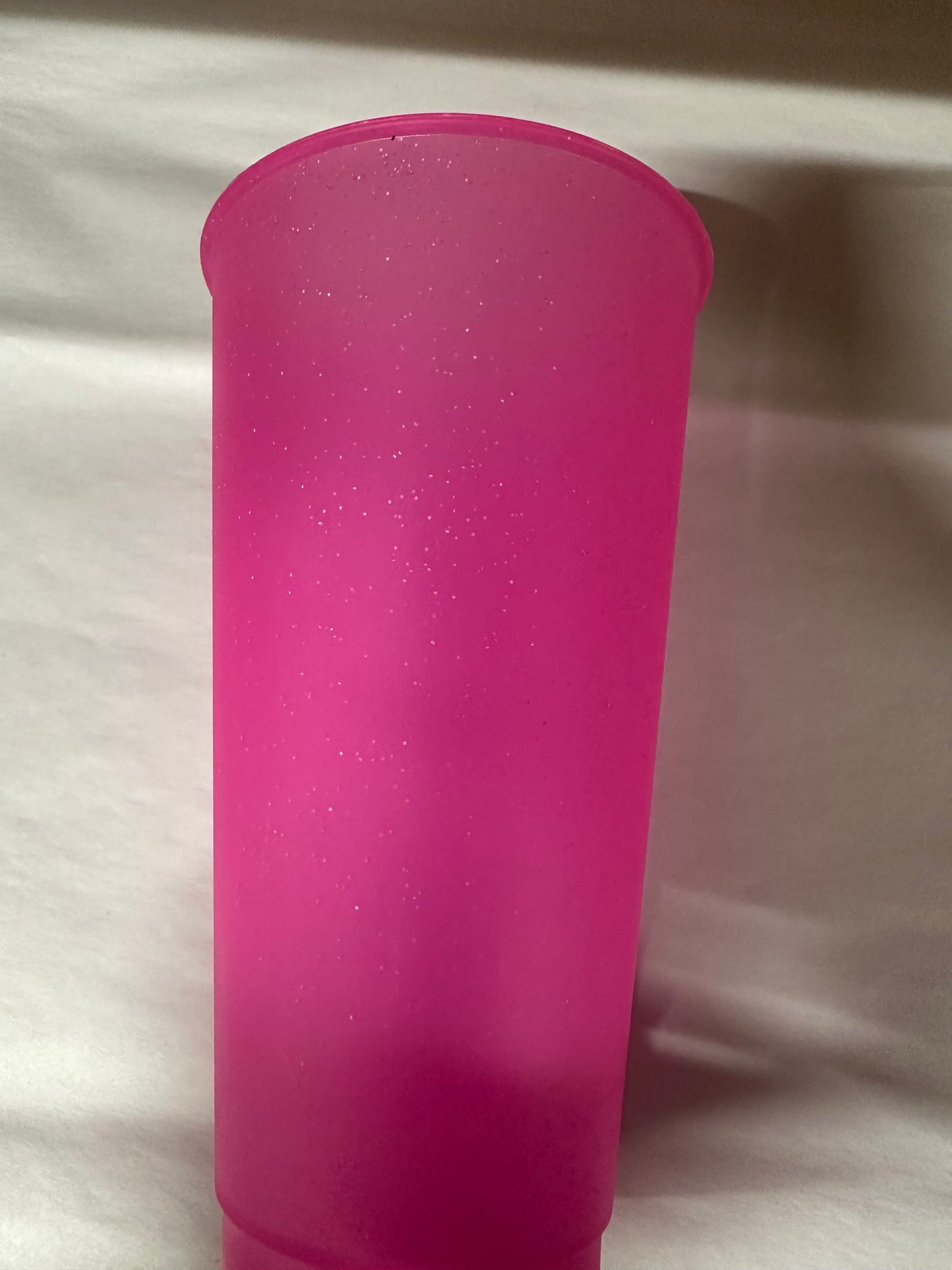 Pink Cups with Glitter