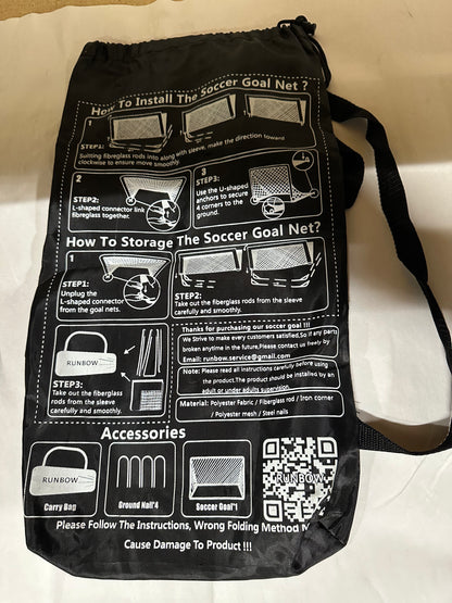 RUNBOW Black Cinch Bag