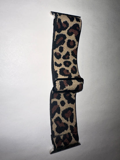Stretchy Solo Loop Strap Compatible with Apple Watch Band 38mm 40mm 41mm 42mm 44mm 45mm 46mm 49mm,Soft Nylon Elastic Strap Wristband for iWatch series 10 9 8 7 6 5 4 3 2 1 se Ultra Z-Leopard Print