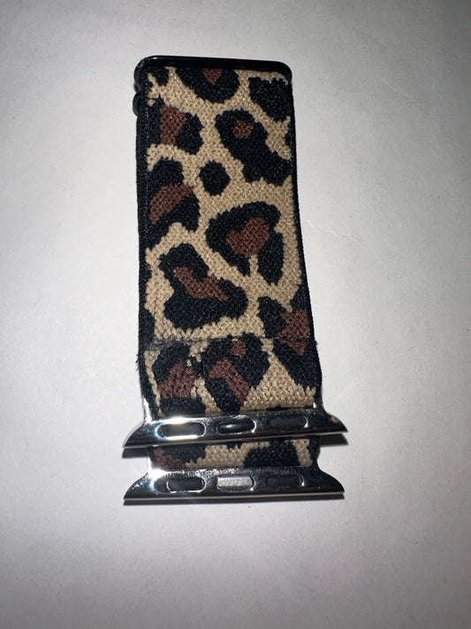 Stretchy Solo Loop Strap Compatible with Apple Watch Band 38mm 40mm 41mm 42mm 44mm 45mm 46mm 49mm,Soft Nylon Elastic Strap Wristband for iWatch series 10 9 8 7 6 5 4 3 2 1 se Ultra Z-Leopard Print