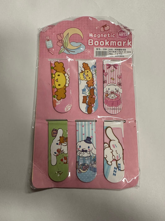 6pcs/set Sanrio Kuromi Magnetic Bookmark Cartoon Bookmark Kawaii School Supplies-Image 5/9 is the correct match for found product