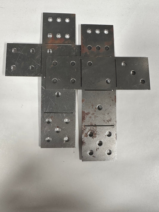 2PCS Welding Kit Dice, Welding Coupons, 1 PC, Mild Steel, 16 Gauge Welding Plate, DIY Square, Welding Practice