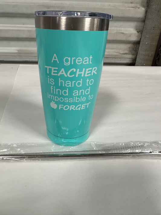 A Great Teacher Is Hards To Find And Impossible Tumbler Coffee Tumbler 20 oz Tumbler with Lid and Straw Insulated Tumblers Stainless Steel Tumblers