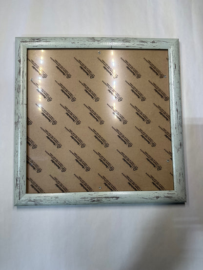 11x11 Frame Matted to Display, Rustic Photo Frames Wall Art for Living Room Wall Mounting
