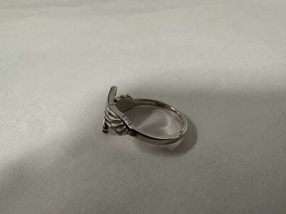Retro Angel's Wing Adjustable Feather Ring Silver Antique Jewelry for Women Men Dainty Wrap Open Thumb Rings for Women Open Cuff Ring Punk Birthday Gift Friendship