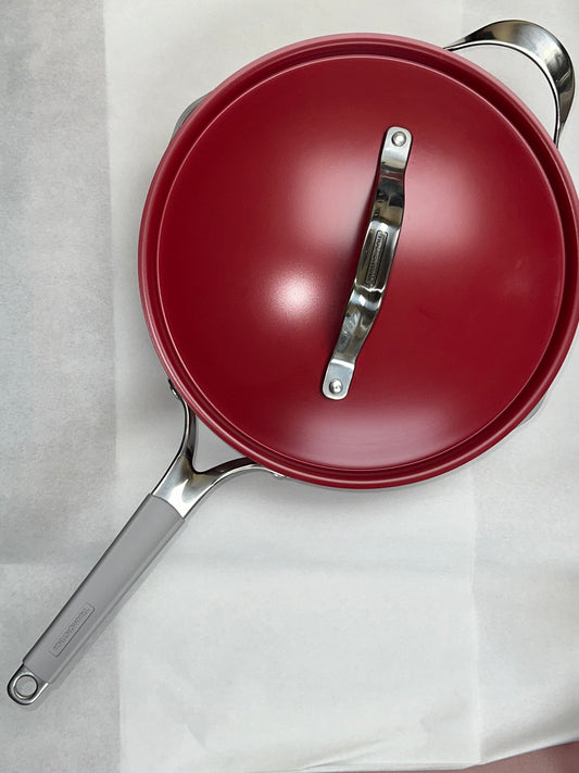 Tramontina 5-Quart All-In-One Ceramic Non-Stick Pan, Red