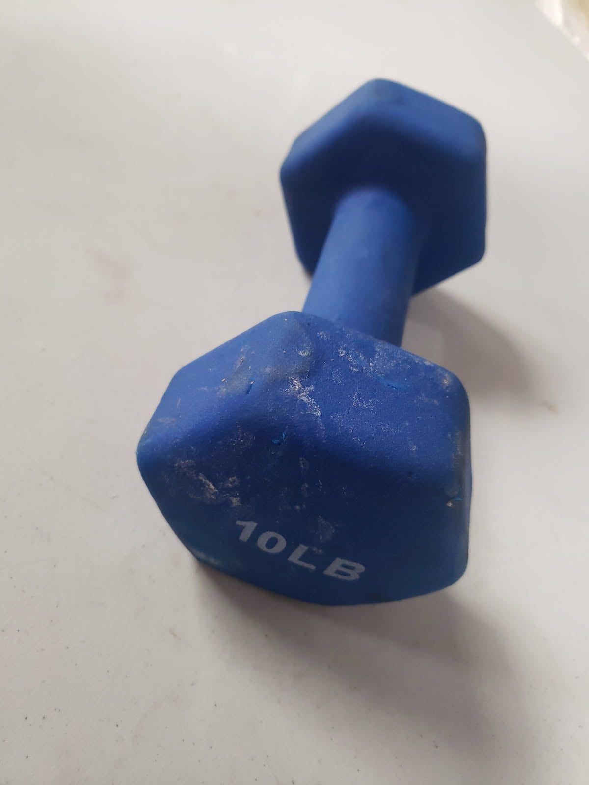 Pone First 10 lb Dumbbell Hand Weight (Single) – Neoprene Dumbbell Color Coded Hex Shaped Free Weights
