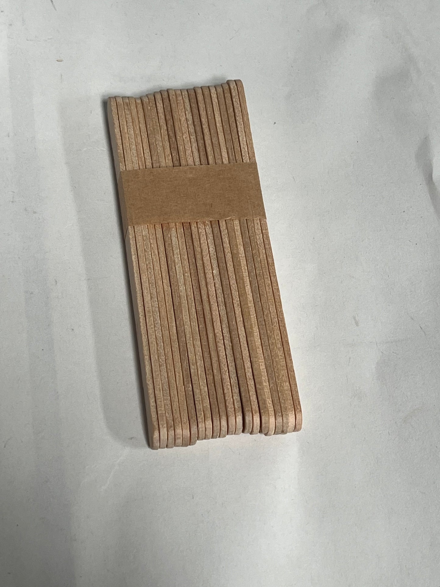 20pcs of Reusable Acrylic Sticks for Ice Cream,Popsicle,Kids Projects,Classrooms,Home,Party and More (Wooden Tan, 4.72’’ Long)