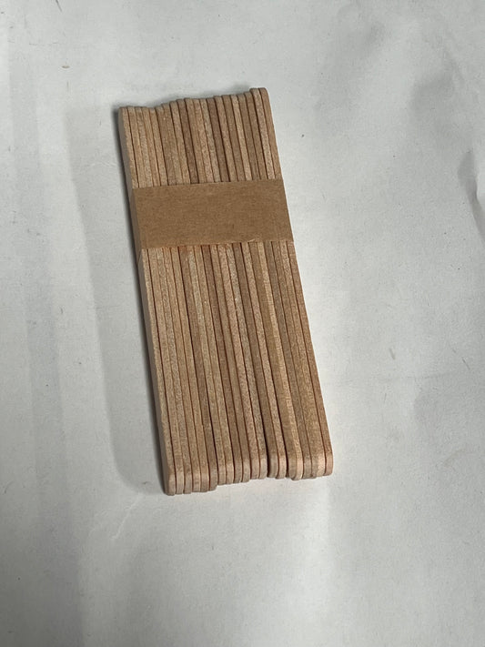 20pcs of Reusable Acrylic Sticks for Ice Cream,Popsicle,Kids Projects,Classrooms,Home,Party and More (Wooden Tan, 4.72’’ Long)