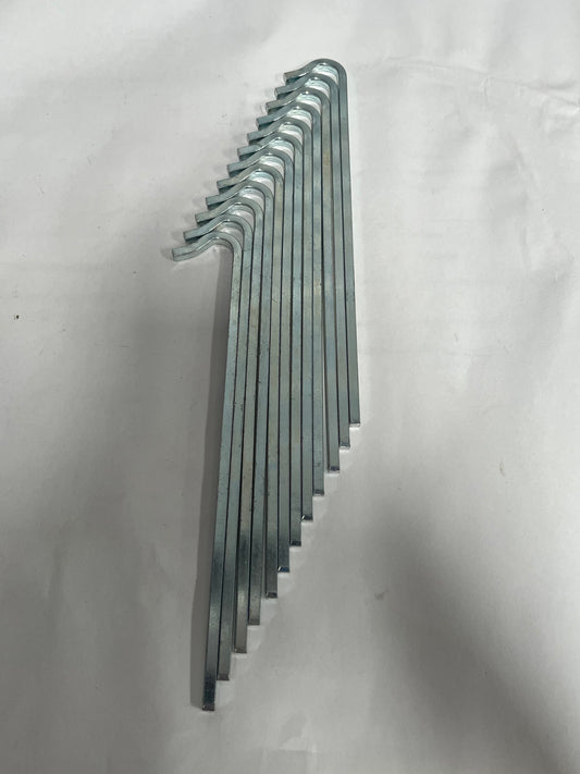 12 Pcs GuoluvSoo Tent Stakes, Premium Aluminum Tent Pegs with Hook, 7IN Hexagon Rod Camping Stakes Garden Stakes, Metal Tent Spikes for Canopies, Outdoor Decorations