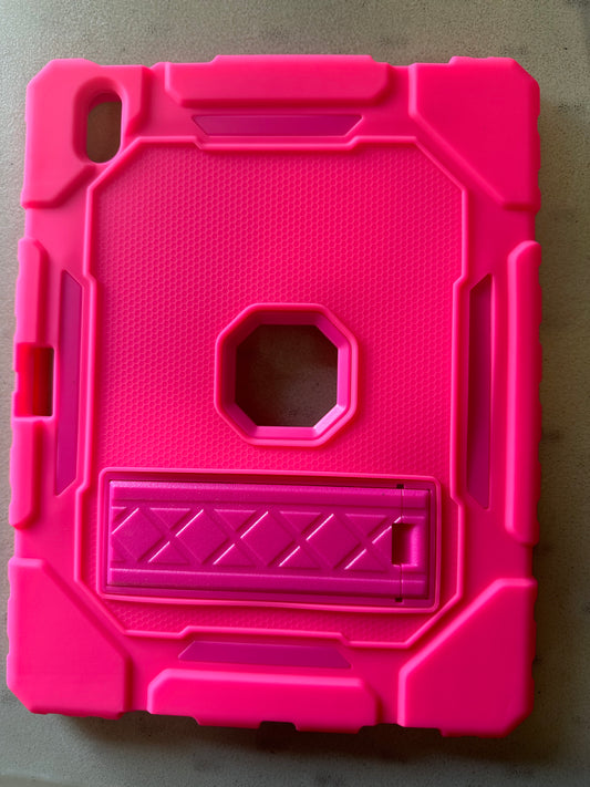 OKP Case for iPad 11 inch (A16) 2025 iPad 10th Generation 10.9'' 2022, Heavy Duty Shockproof Rugged 11th 10th Gen Protective Cover with Pencil HolderKickstand for Kids Women Men, Hot Pink