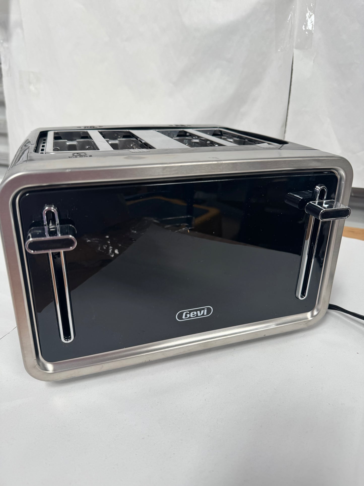 Gevi Toaster 4 Slice,Led Display Touchscreen Bagel Toaster with Dual Control Panels of Bagel/Reheat/Defrost/Cancel/Toasting One Slice/Longer Function,6 Shade Setting