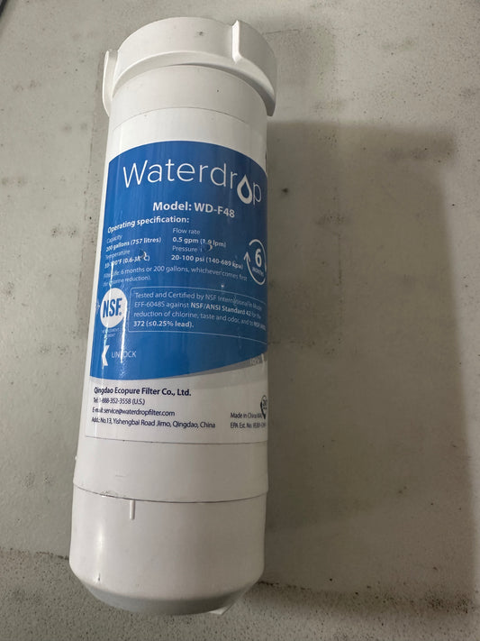 Waterdrop XWF Refrigerator Water Filter, Replacement for GE XWF (WR17X30702) NSF 4015342 Certified, 1 Filter