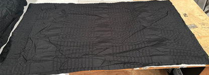 GentleSoft™ Stripe Seersucker - Bed Comforter & Pillowcases (Black) Queen Size