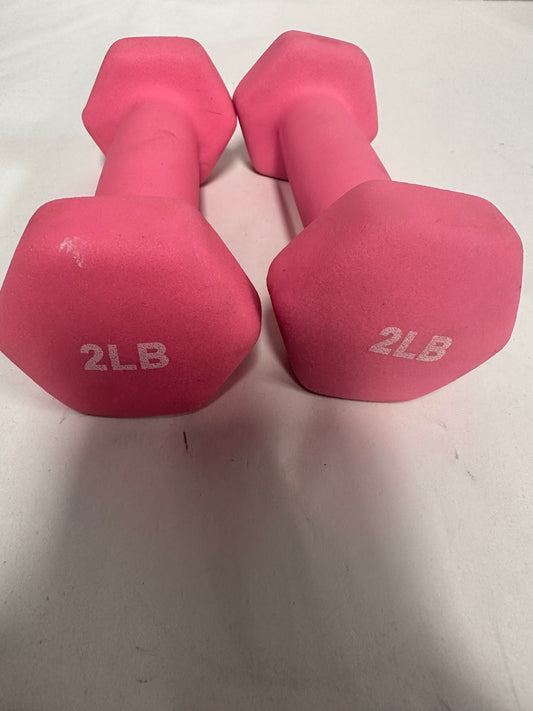 FUXION 2lbs Neoprene Dumbbell Hand Weights, Sets of 2 with Multiple Weight Options, Hexagon Non-Slip Weights for Home Gym Yoga Pilates Workout