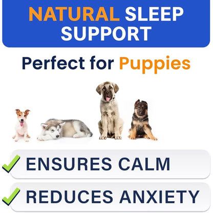 BARK&SPARK Extra Strength Melatonin Calming Chews for Dogs Sleep - 6mg Dog Melatonin Chews for Small & Large Dogs, Puppy Melatonin Treats - Calming Aid for Dogs - Medium Doggie Sleeping Pills - 120ct