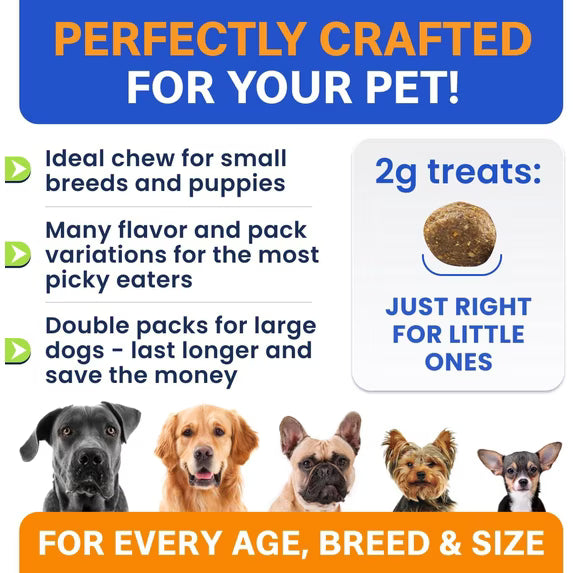 BARK&SPARK Extra Strength Melatonin Calming Chews for Dogs Sleep - 6mg Dog Melatonin Chews for Small & Large Dogs, Puppy Melatonin Treats - Calming Aid for Dogs - Medium Doggie Sleeping Pills - 120ct