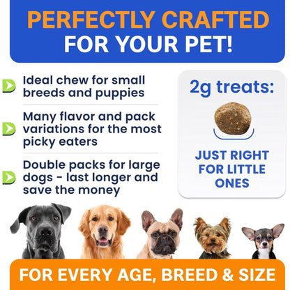 BARK&SPARK Extra Strength Melatonin Calming Chews for Dogs Sleep - 6mg Dog Melatonin Chews for Small & Large Dogs, Puppy Melatonin Treats - Calming Aid for Dogs - Medium Doggie Sleeping Pills - 120ct