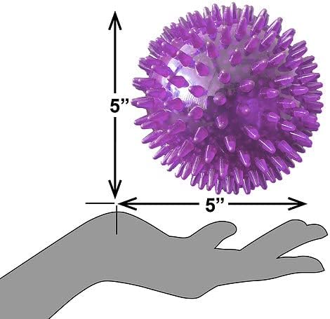 PetSport Gorilla Spiky Ball Squeak, Assorted Colors, 5"