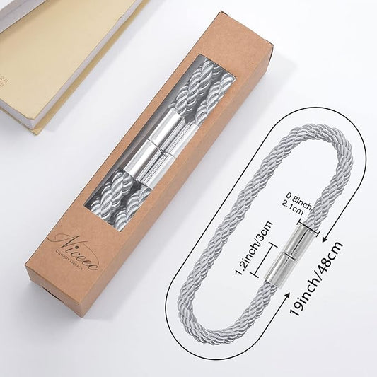 Simple Curtain Tie Rope with Magnetic Buckle Curtain Straps Window Decorative Accessories 1 Pc (Gray)
