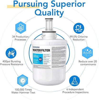 Samsung Refrigerator Water Filter Compatible Smasung DA29-00003G, HAFCU1, DA29--00003A Refrigerators (2 Pack)