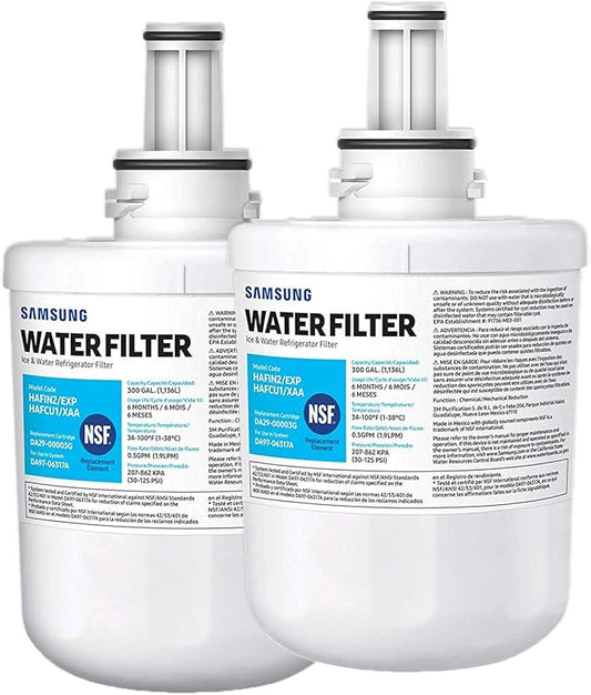 Samsung Refrigerator Water Filter Compatible Smasung DA29-00003G, HAFCU1, DA29--00003A Refrigerators (2 Pack)