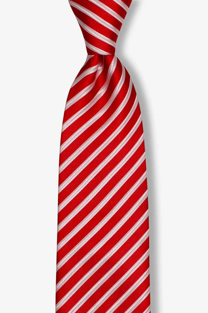Racecar Red Striped Tie