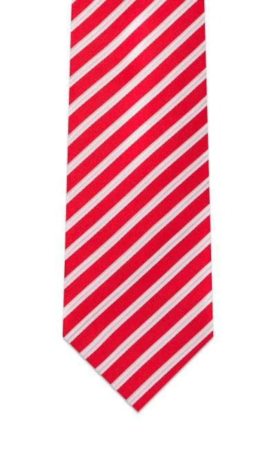 Racecar Red Striped Tie
