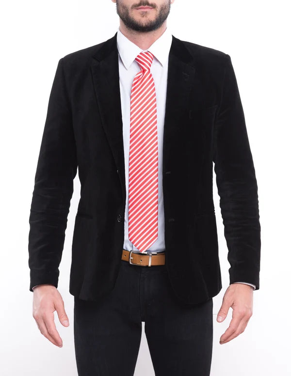 Racecar Red Striped Tie