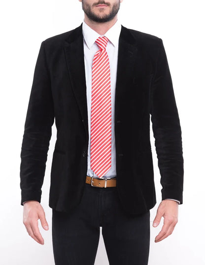 Racecar Red Striped Tie
