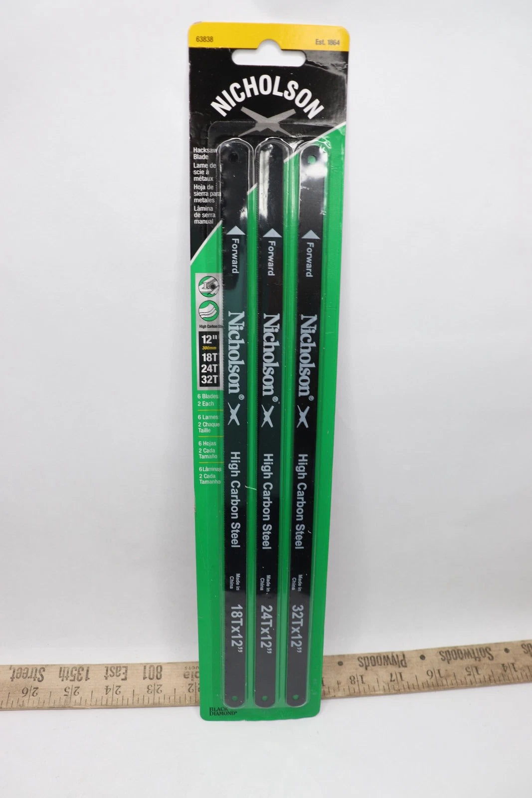 Nicholson 63838 Hacksaw SS12 Carbon 6/cd Assrt