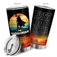 34HD Gifts for Dad, Dadalorian Tumbler with Lid 20 oz Stainless Steel, Father Drinking Cup, Star Dad Merch, Daddy Birthday Gifts from Daughter, Son, Wife