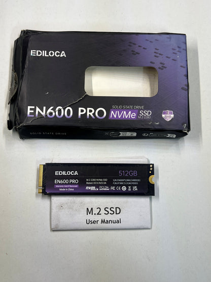 EN600 PRO SSD 512GB PCIe 3.0 Gen 3x4, NVMe M.2 2280, Up to 3200MB/s, Internal Solid State Drive, SLC Cache 3D NAND TLC, Graphene Cooling Sticker, Storage for PC, Desktop and Laptops
