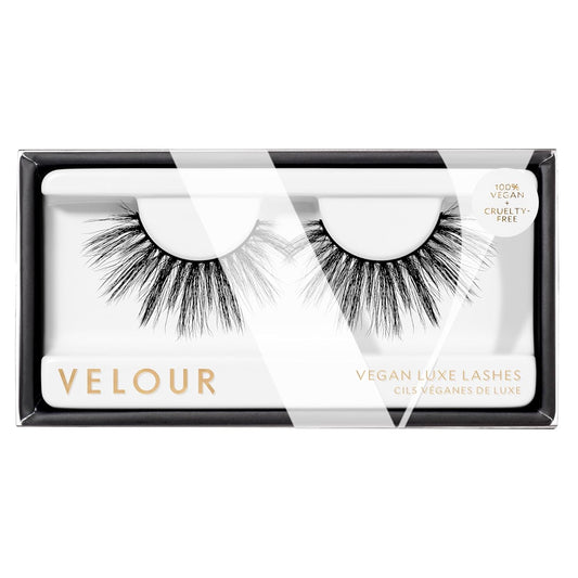 Velour Vegan Luxe Eyelashes  Luxurious Natural False Lashes - Lightweight, Reusable, Handmade Fake Lash Extensions - Wear up to 25 Times  100% Vegan Mink, Soft and Comfortable, All Eye Shapes