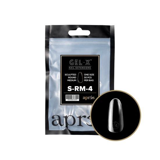 APRÉS Sculpted Round Medium Size 04, Refill Tips