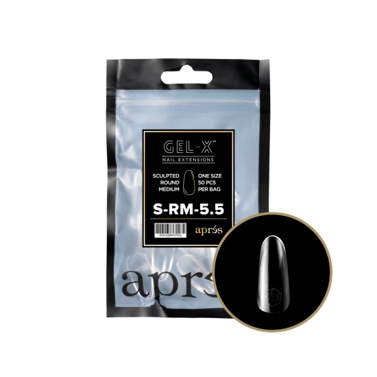 APRÉS Sculpted Round Medium Size 5.5, Refill Tips