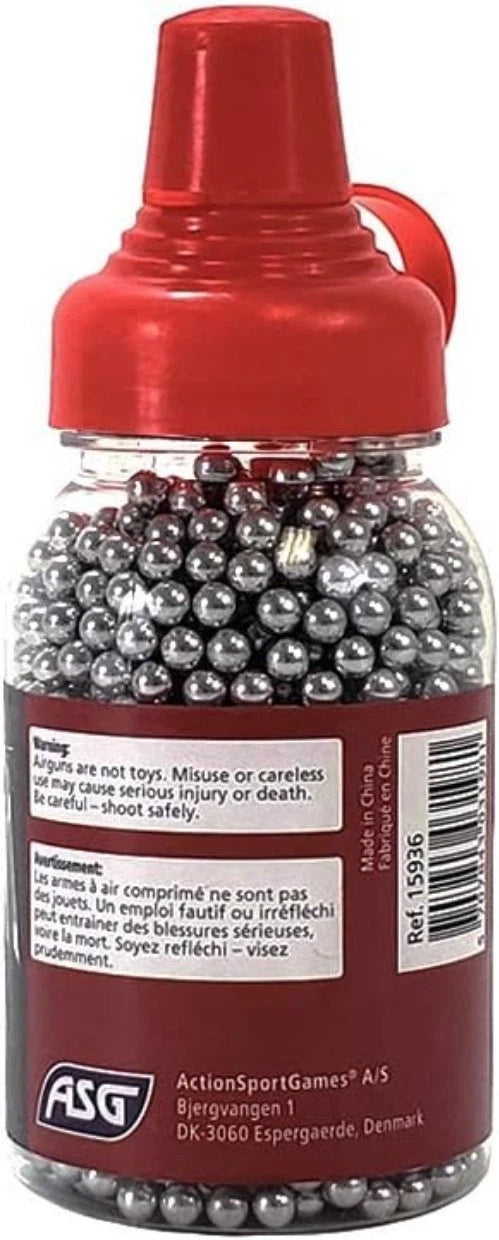 ASG Blaster .177 Caliber / BBS for BB Guns | Weight per BB | Steel Airgun BBS - 1,500 Count BBS in Round Speedloader Bottle