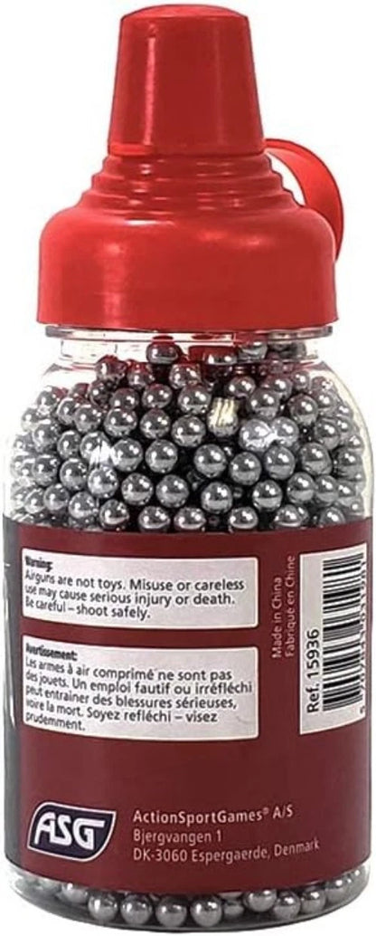 ASG Blaster .177 Caliber / BBS for BB Guns | Weight per BB | Steel Airgun BBS - 1,500 Count BBS in Round Speedloader Bottle