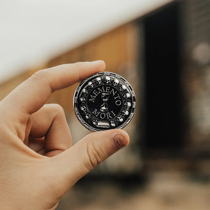 Memento Mori Stoic Coin (With NFC chip inside. Use Your Phone for inspirational messages. Individually numbered) Numbered 0488