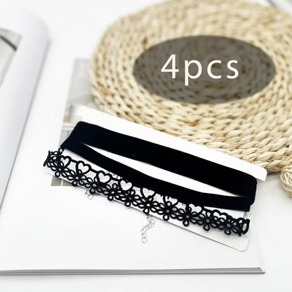 Summit Adventure Black Choker Necklace for Women Black Velvet Choker Set Black Choker Necklaces Classic Chokers for Women Adjustable