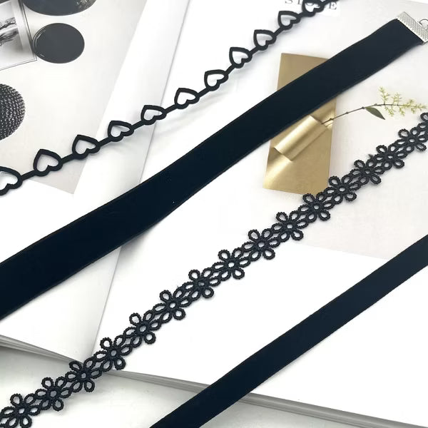 Summit Adventure Black Choker Necklace for Women Black Velvet Choker Set Black Choker Necklaces Classic Chokers for Women Adjustable