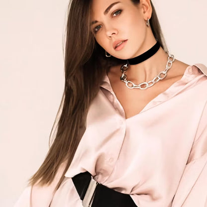 Summit Adventure Black Choker Necklace for Women Black Velvet Choker Set Black Choker Necklaces Classic Chokers for Women Adjustable