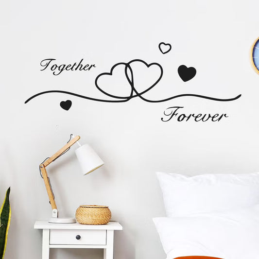 Romantic Valentine's Day wall stickers for couples to decorate the family room and living room (contains 1 design)