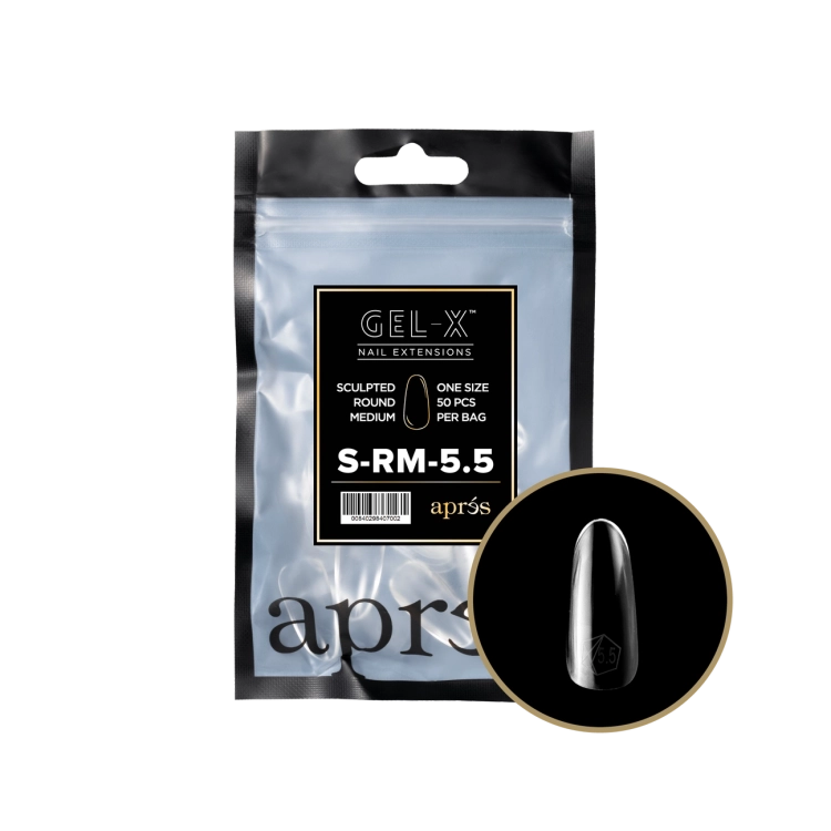 Gel-X® Sculpted Round Medium (6) Refill Bag Size: 5.5
