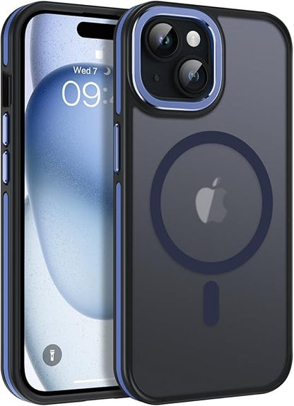 BENTOBEN for iPhone 15 Plus Case, Phone Case iPhone 15 Plus Magnetic Case Compatible with MagSafe Translucent Matte Shockproof Anti-Fingerprint Protective Cover for iPhone 15 Plus 6.7 (Blue)