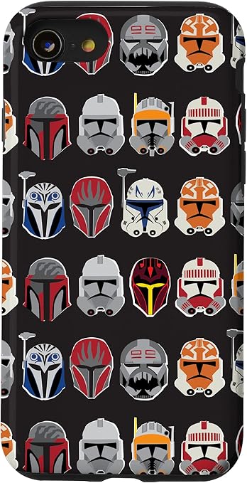 iPhone SE (2020) / 7 / 8 Star Wars The Clone Wars Trooper Helmet Pattern Case