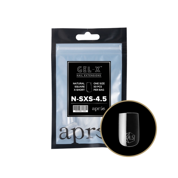 Gel-X® Natural Square Extra Short Refill Bag Size: 4.5
